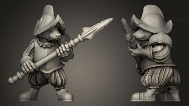 Military figurines Shadow Luca Badger Speen 3d model