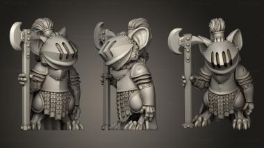 Military figurines Shadow Mouse knight 3d model
