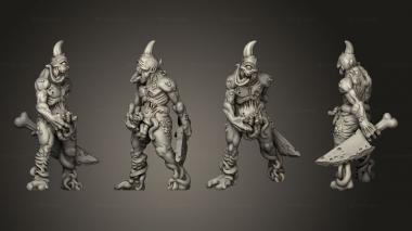 Military figurines Shadow Plague Demons Swords 3d model