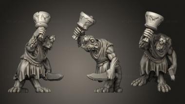 Military figurines Shadow Rat Folk Command musician 3d model