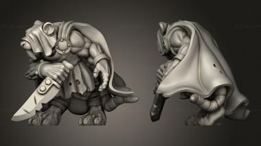 Military figurines Shadow Rat Folk Gutter Runners 3d model