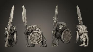 Military figurines Shadow Rat folk Spears 3d model