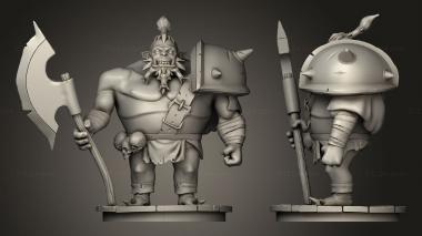Military figurines Durork axe 3d model