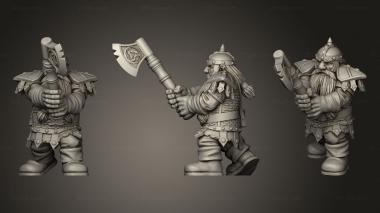 Military figurines Dwarf Advanced Cover 3d model