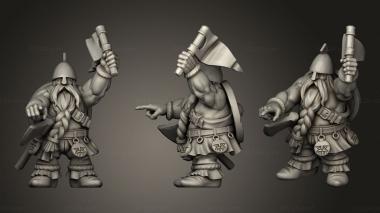 Military figurines DWARF ARTILLERY CREW 3d model