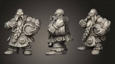 Military figurines DWARF ARTILLERY CREW 3d model