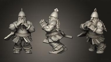 Military figurines DWARF ARTILLERY CREW 3d model