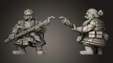 Military figurines Dwarf Artillery Crew 3d model