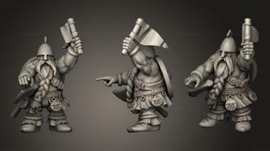 Military figurines DWARF ARTILLERY SET CREW 3d model