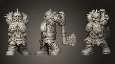 Military figurines Dwarf Cover 3d model