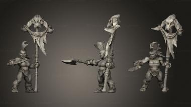 Military figurines Dwarf Death Carriers Command 3d model