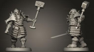 Military figurines Dwarf Dragon Warrior 3d model
