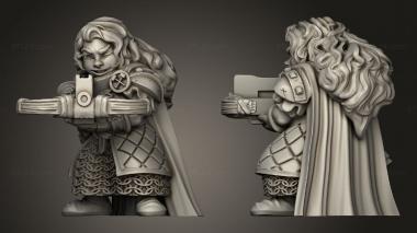 Military figurines Dwarf Female Crossbow and Shield Units Dwarven Unit 3d model