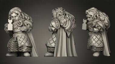 Military figurines Dwarf Female Crossbow Units Dwarven and Shiel Unit 3d model