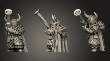 Military figurines Dwarf Female Rifle Dwarven 3d model