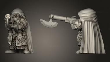 Military figurines Dwarf Female Rifle Dwarven Unit 3d model