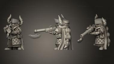 Military figurines Dwarf Female Rifle Dwarven Unit 3d model