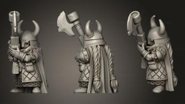Military figurines Dwarf Female Rifle Dwarven Unit 3d model