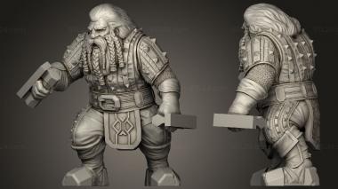 Military figurines dwarf for uther the hedgehog 3d model