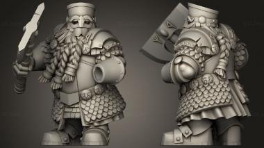 Military figurines DWARF HUSCARLS UNIT HUSCARL 3d model