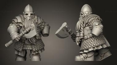 Military figurines DWARF HUSCARLS UNIT HUSCARL 3d model