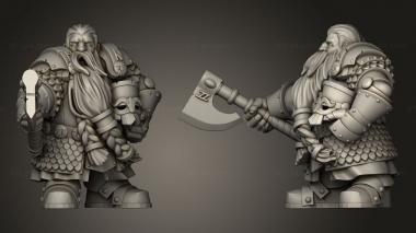 Military figurines DWARF HUSCARLS UNIT HUSCARL CAPTAIN 3d model