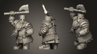 Military figurines DWARF HUSCARLS UNIT HUSCARL 3d model