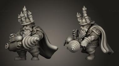 Military figurines Dwarf Miners Hero 3d model