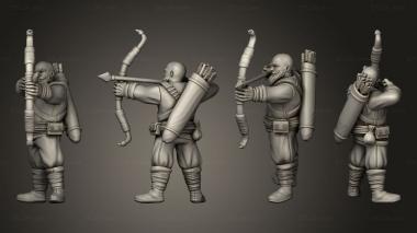 Military figurines Dwarf Miners Kossak 3d model