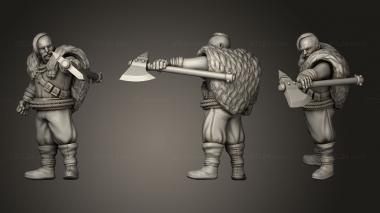 Military figurines Dwarf Miners Kossak 3d model