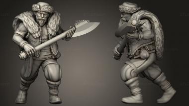 Military figurines Dwarf Miners Kossak 3d model