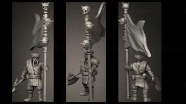 Military figurines Dwarf Miners Kossak 3d model