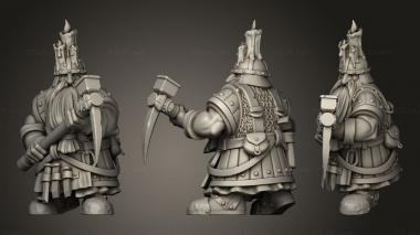 Military figurines DWARF MINERS MINER 3d model