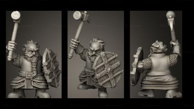 Military figurines Dwarf Modular Melee Unit WarHammer 3d model