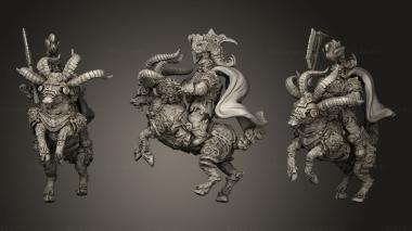 Military figurines dwarf riders Ram Rider 3d model