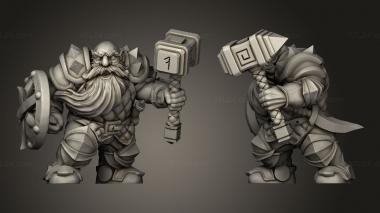 Military figurines Dwarf Soldier 3d model
