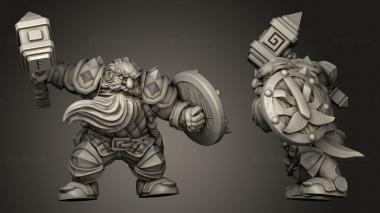 Military figurines Dwarf Soldier 3d model