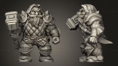 Military figurines Dwarf Soldier 3d model