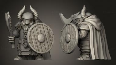 Military figurines Dwarf Units Axe and Shield 3d model