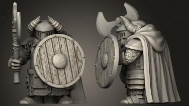 Military figurines Dwarf Units Axe and Shield 3d model