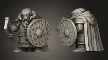 Military figurines Dwarf Units Axe and Shield 3d model