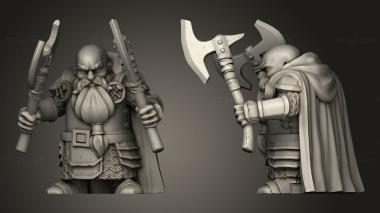 Military figurines Dwarf Units Double Axe 3d model