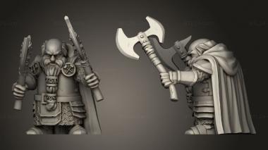 Military figurines Dwarf Units Double Axe 3d model