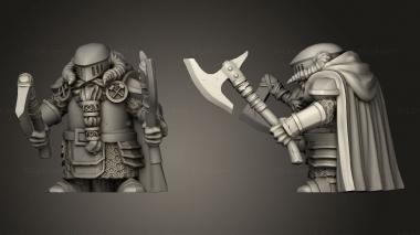 Military figurines Dwarf Units Double Axe 3d model