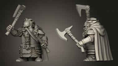 Military figurines Dwarf Units Double Axe 3d model
