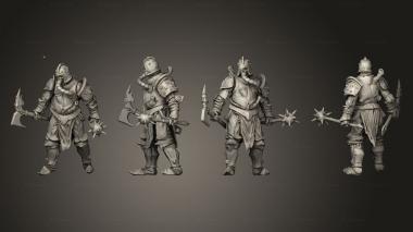 Military figurines Bane Knight Pose 3 3d model