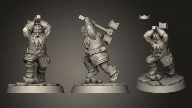 Military figurines Dwarfwithhammer 3d model
