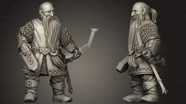 Military figurines Dwarven Archers Warriors Dwarf Archer 3d model