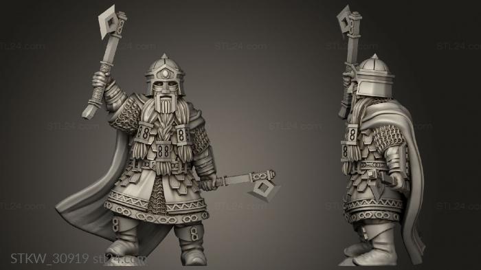 Military (Гномы-Чемпионы и Воины-Герольды, STKW_30919) 3D модель для ЧПУ станка