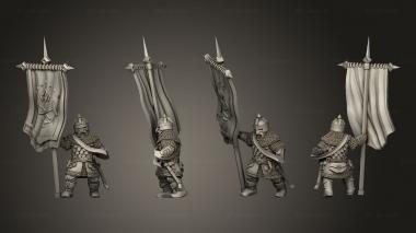 Military figurines Dwarven Champion and Heralds Warriors Dwarf Herald 3d model